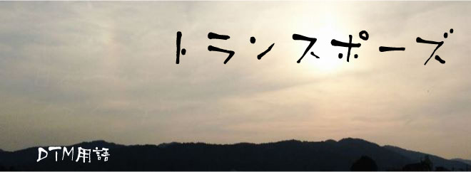 トランスポーズ DTM用語